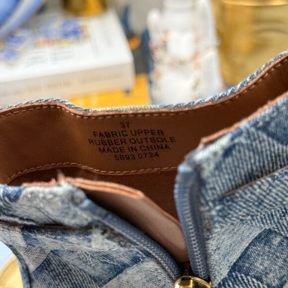 🆕 KURT GEIGER LONDON 🧿 NWOB Kensington Flexi Ankle Boot, Denim - Sz 37 US 7 - Picture 13 of 14